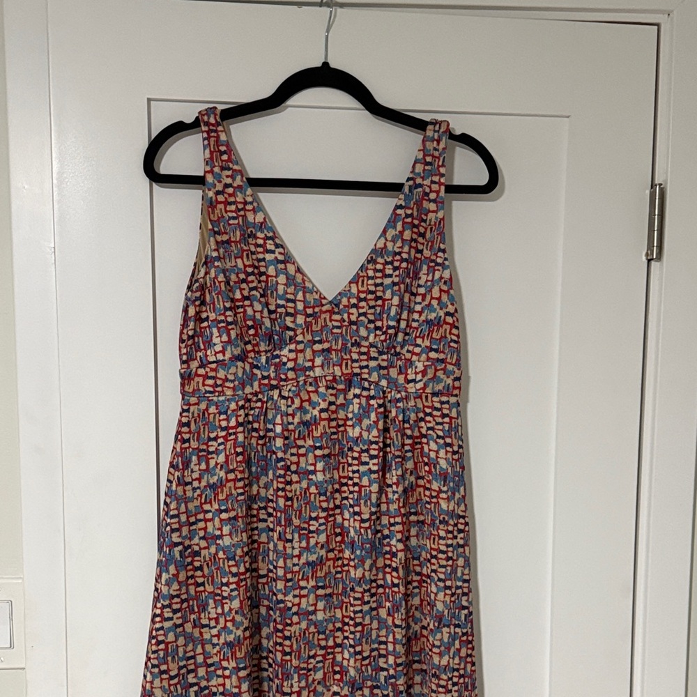 Tuckernuck Multicolor Geometric Maxi Dress - Red, Blue, Cream